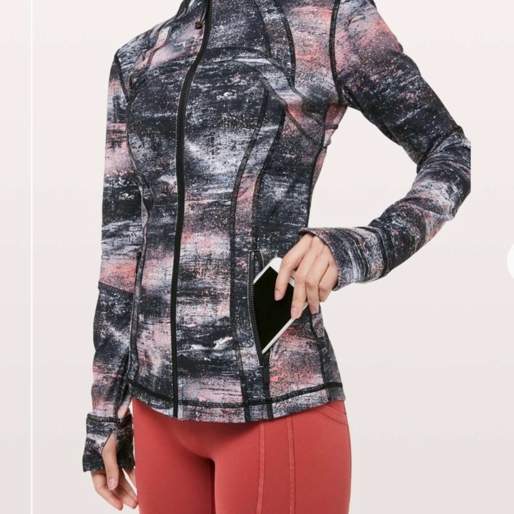 Lululemon Define Jacket Luon Azurite Poppy Coral Multi - Size 6 NWOT - Picture 9 of 12